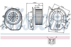 Вентилятор кабины кондиц. AUDI A4 B5 (8D2) / VW PASSAT B5 (3B2) 1994-2008 г.