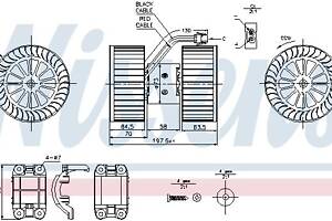 Вентилятор кабины кондиц. BMW 3 (E46) / BMW X3 (E83) 1997-2011 г.
