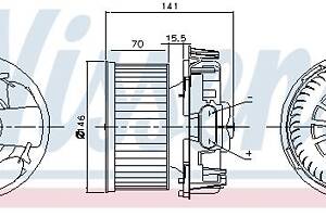 Вентилятор кабины кондиц. NISSAN NV200 / NISSAN MICRA (K12) 2002-2013 г.