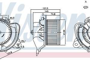 Вентилятор кабины кондиц. OPEL ADAM (M13) / FIAT PUNTO (199_) 2005-2019 г.