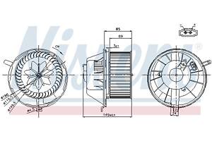 Вентилятор кабины кондиц. VW GOLF (1K1) / AUDI A3 (8P1) 2003-2022 г.