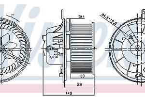 Вентилятор кабины кондиц. VW GOLF (1K1) / AUDI A3 (8P7) 2003-2022 г.