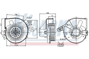 Вентилятор кабины кондиц. VW POLO (6R) / VW FOX (5Z1) 1999-2022 г.