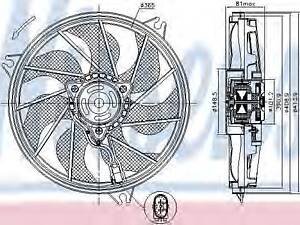 Вентилятор (комплект) NISSENS 85607 на PEUGEOT 206+ (T3E)