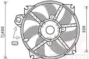 Вентилятор Megane/Scenic 08+ (вир-во Van Wezel)