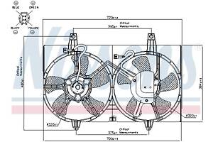 Вентилятор NISSAN ALMERA (N15) / NISSAN CEFIRO (A33) 1995-2007 г.