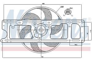 Вентилятор NISSAN KUBISTAR (X76) 2003- г.