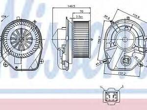 Вентилятор NISSENS 87030 на AUDI A4 седан (8D2, B5)