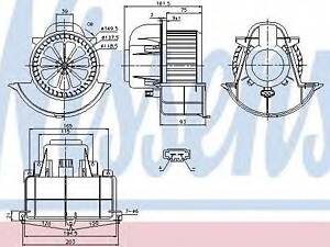 Вентилятор обігрівача AUDI Q7 (4L) (06-), PORSCHE CAYENNE (02-) (вир-во Nissens) NISSENS 87139 на AUDI Q7 (4L)