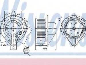 Вентилятор обігрівача NISSENS 87066 на AUDI 4000 (89, 89Q, 8A, B3)