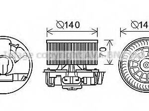 Вентилятор обігрівача RENAULT Clio 062005-122014 (AVA) AVA QUALITY COOLING DA8010 на DACIA LOGAN (LS_)