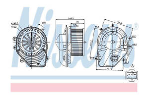 Вентилятор обігрівача салону Nissens 87060