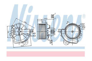 Вентилятор обігрівача салону Nissens 87086