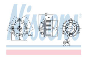 Вентилятор обігрівача салону Nissens 87249