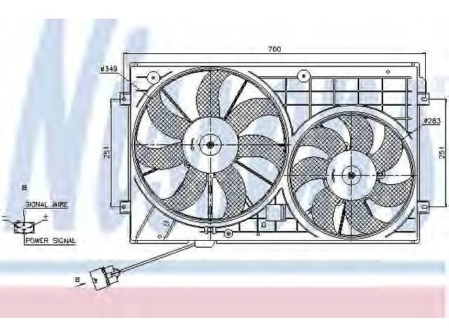 Вентилятор охлаждения двигателя для моделей: AUDI (A3, A3), VOLKSWAGEN (TOURAN)