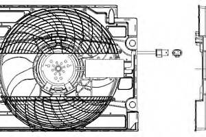 Вентилятор охолодження двигуна для моделей: BMW (5-Series, 5-Series)