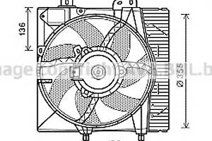 Вентилятор охлаждения двигателя  для моделей: CITROËN (C3, C3,DS3,C2), PEUGEOT (207,207,207,308,207,207,208)