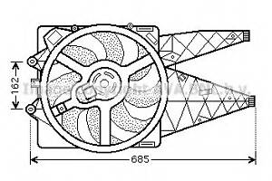 Вентилятор охлаждения двигателя для моделей: FIAT (PUNTO)