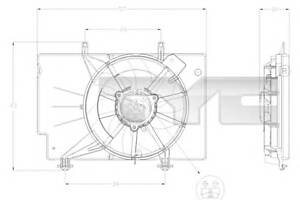 Вентилятор охолодження двигуна для моделей: FORD (FIESTA)