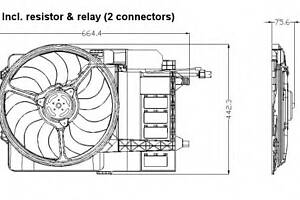Вентилятор охолодження двигуна для моделей: MINI (COOPER, CABRIO)