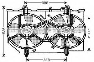 Вентилятор охлаждения двигателя  для моделей: NISSAN (X-TRAIL)