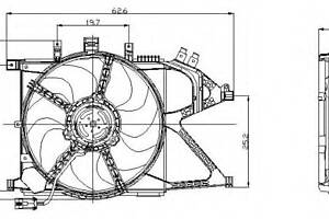 Вентилятор охлаждения двигателя для моделей: OPEL (CORSA, COMBO,CORSA,COMBO,TIGRA), VAUXHALL (CORSA,CORSAVAN)