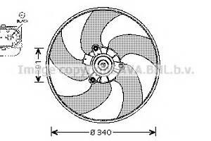 Вентилятор охолодження двигуна для моделей: PEUGEOT (206,206,206,206,206+,206)