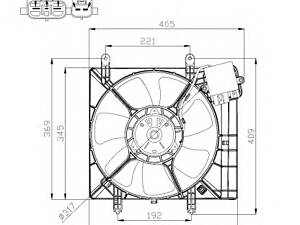 Вентилятор охлаждения двигателя для моделей: SUBARU (OUTBACK, LEGACY,LEGACY)