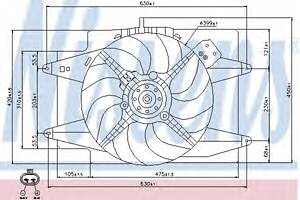 Вентилятор охлаждения двигателя для моделей: ALFA ROMEO (147, GT)