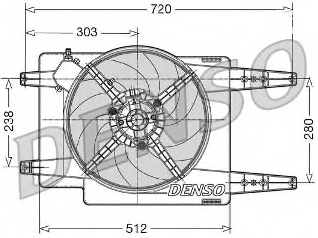 Вентилятор охлаждения двигателя для моделей: ALFA ROMEO (164, 166)