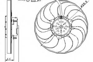 Вентилятор охлаждения двигателя  для моделей: AUDI (A3, A3), VOLKSWAGEN (TOURAN)