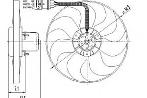 Вентилятор охлаждения двигателя для моделей: AUDI (A3, TT,TT), SEAT (AROSA,TOLEDO,LEON), SKODA (OCTAVIA,OCTAVIA,FABIA,F