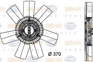 Вентилятор охлаждения двигателя для моделей: AUDI (V8)