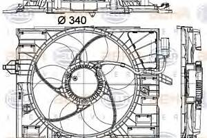 Вентилятор охлаждения двигателя для моделей: BMW (5-Series, 5-Series,6-Series,6-Series), BMW (BRILLIANCE) (5)
