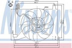 Вентилятор охлаждения двигателя для моделей: CHEVROLET (KALOS, KALOS,AVEO,AVEO), DAEWOO (KALOS,AVEO,KALOS)