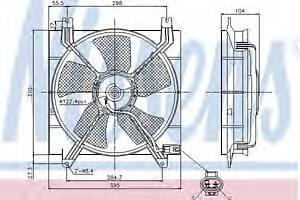 Вентилятор для охолодження двигуна для моделей:CHEVROLET (LACETTI,NUBIRA,NUBIRA,LACETTI), DAEWOO (NUBIRA,LACETTI)