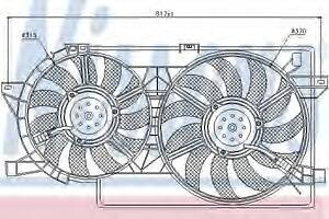 Вентилятор охлаждения двигателя для моделей: CHRYSLER (VOYAGER)