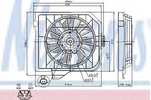 Вентилятор охолодження двигуна для моделей: CHRYSLER (VOYAGER)