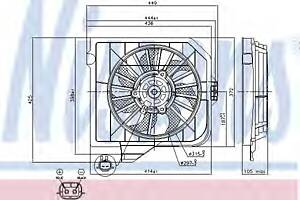 Вентилятор охлаждения двигателя для моделей: CHRYSLER (VOYAGER)