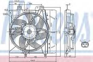Вентилятор охлаждения двигателя  для моделей: CITROËN (C3, C3,C2,C3,DS3,DS3), PEUGEOT (1007,207,207,207,207)