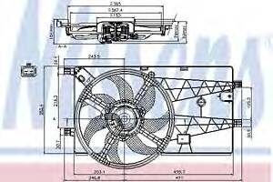 Вентилятор охлаждения двигателя для моделей: CITROËN (NEMO, NEMO), FIAT (FIORINO,QUBO), PEUGEOT (BIPPER,BIPPER)