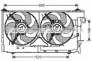 Вентилятор охлаждения двигателя для моделей: CITROËN (ZX, BERLINGO,BERLINGO,XSARA,XSARA,XSARA,ZX,XSARA), PEUGEOT (306,3
