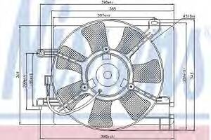 Вентилятор охолодження двигуна для моделей: DAEWOO (MATIZ)