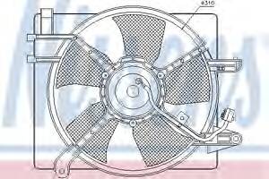 Вентилятор охолодження двигуна для моделей: DAEWOO (MATIZ)