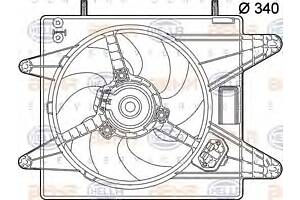 Вентилятор охлаждения двигателя для моделей: FIAT (BRAVA, BRAVO,MAREA,MAREA,MULTIPLA)