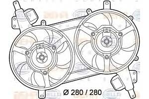 Вентилятор охлаждения двигателя для моделей: FIAT (BRAVA, BRAVO,MAREA,MAREA)