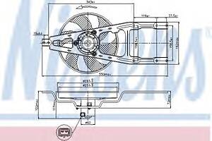 Вентилятор для охолодження двигуна для моделей:FIAT (CINQUECENTO)