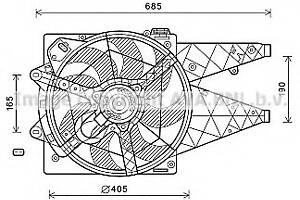 Вентилятор охлаждения двигателя для моделей: FIAT (DUCATO, DOBLO,DOBLO,DOBLO)