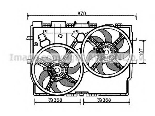 Вентилятор охолодження двигуна для моделей: FIAT (DUCATO, DUCATO, DUCATO)