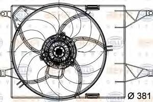 Вентилятор охолодження двигуна для моделей: FIAT (LINEA)